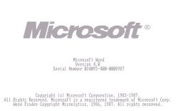 Microsoft Word 4.0 (DOS)