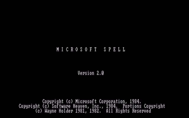 Microsoft Word 2.x (DOS) 1
