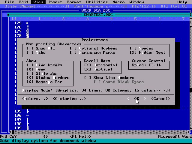 Microsoft Word 5.x (DOS and OS/2) 5